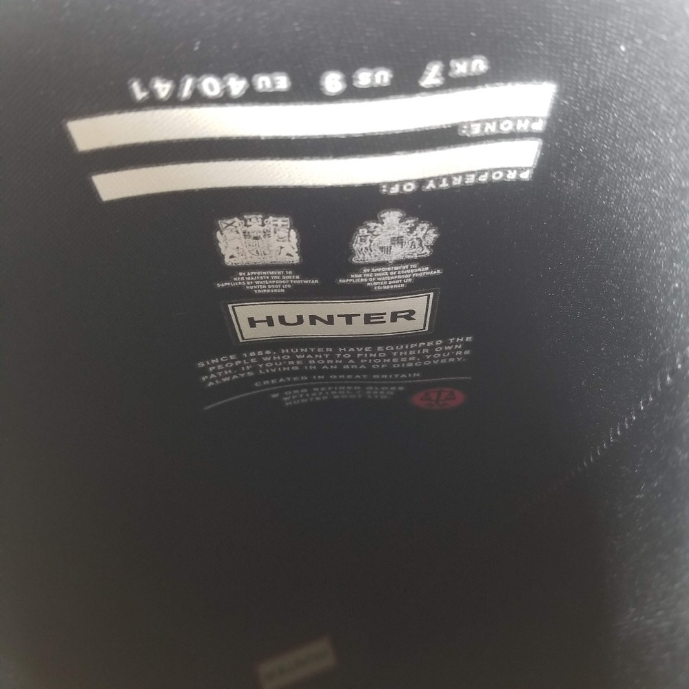 Hunter Black Gloss Tall Rain Boots - Picture 7 of 8